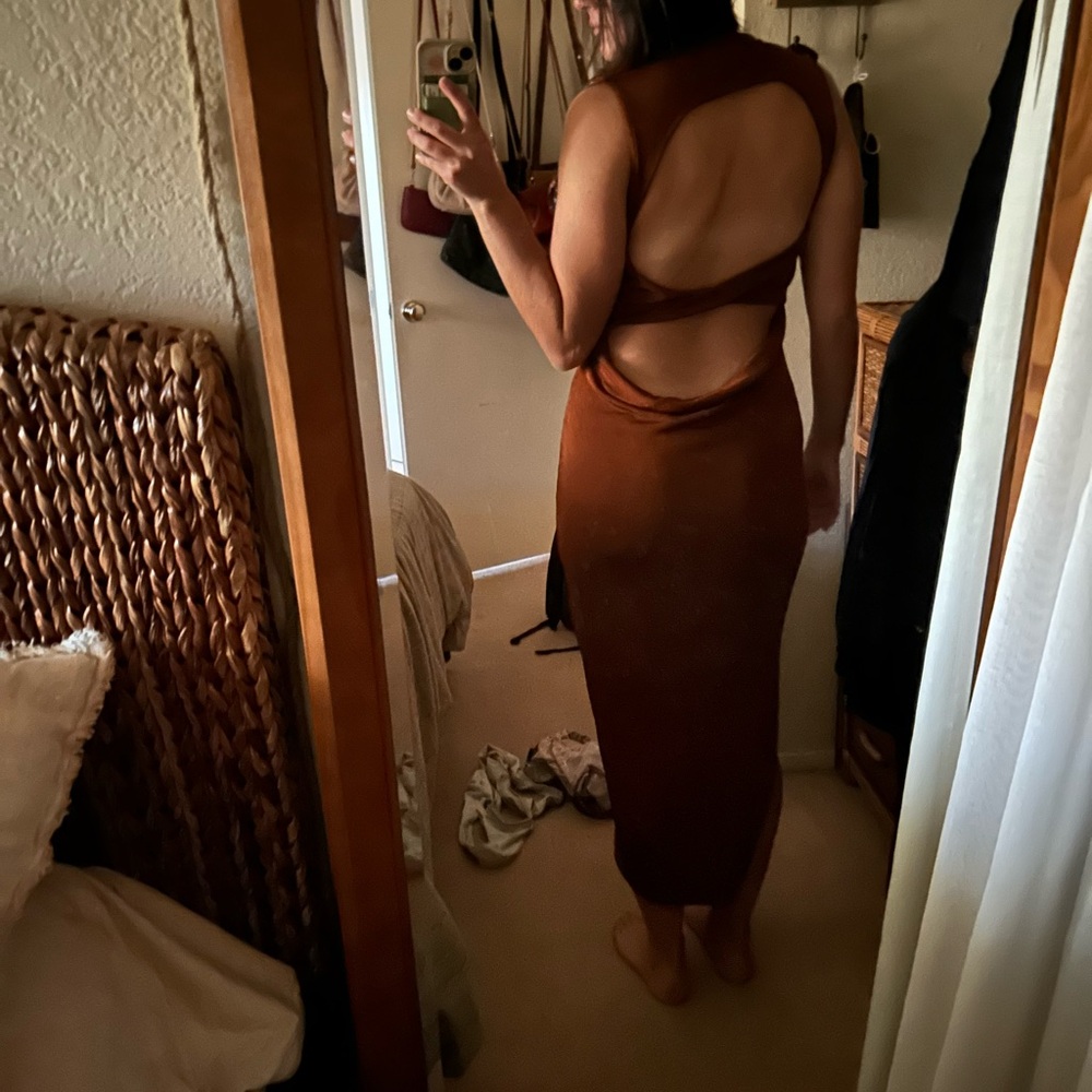 Open back dress